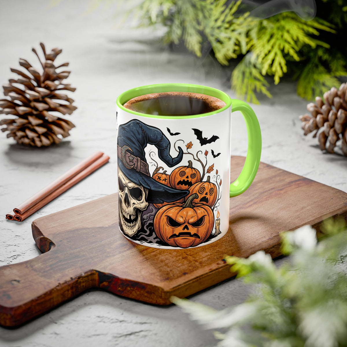 Halloween Skull & Jack-o'-Lantern Mug (11oz/15oz)
