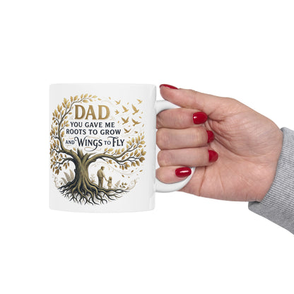 Grow Softly Floral Inspirational Ceramic Mug