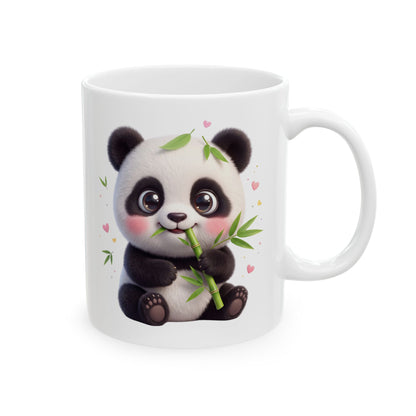 Cute Panda Ceramic Mug - Kawaii Bamboo Lover Coffee Cup (11oz & 15oz)