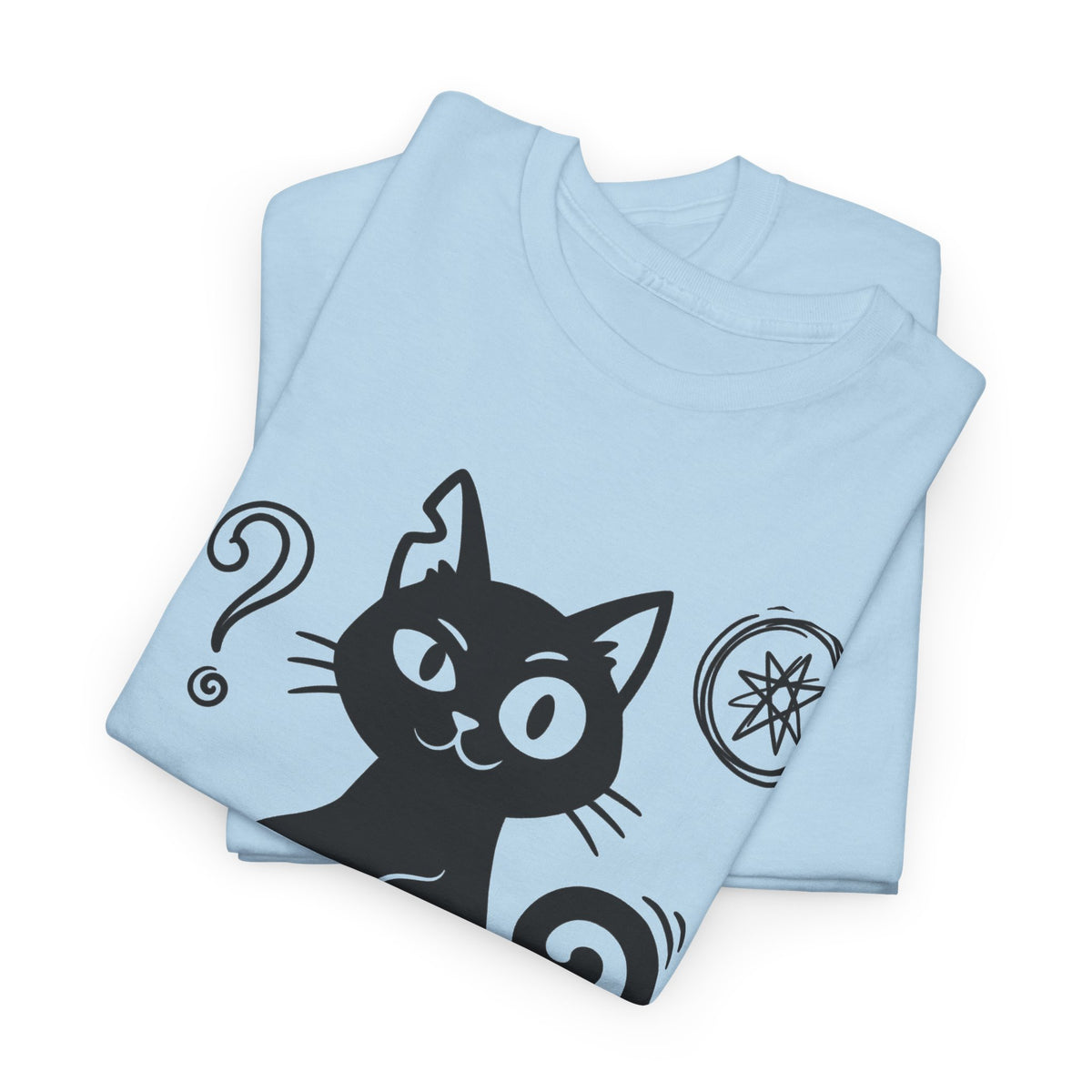 Black Cat Graphic Tee — Cute Cartoon Kitty T-Shirt