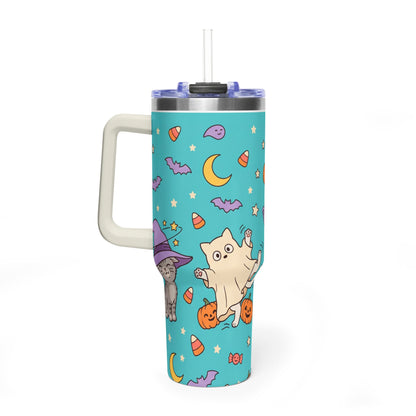 Purranormal Halloween Cat 40oz Thermal Tumbler