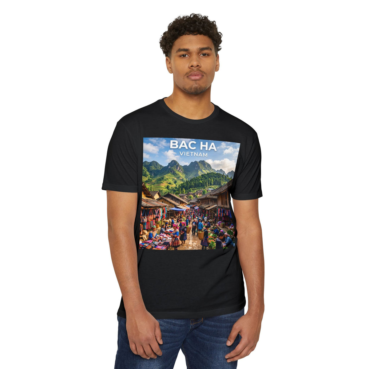 Bac Ha Vietnam Market Photo T-Shirt — Vietnamese Travel Souvenir Tee