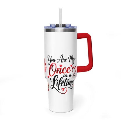 40oz Love-Themed Thermal Tumbler with Handle