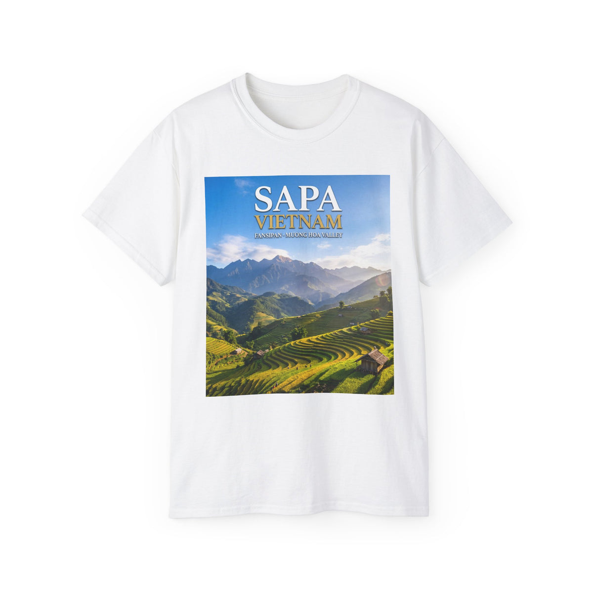 Sapa Vietnam Scenic Tee — Terraced Rice Field Travel T‑Shirt