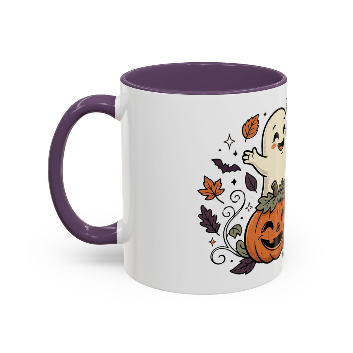 Halloween Ghosts & Pumpkins Coffee Mug — Cute Spooky Accent Mug (11/15oz)