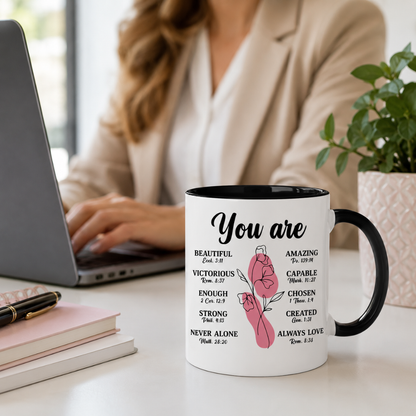 Christian Mug 11Oz, Religious Faith Bible Verse Cup, Christian Gifts for Women, Mom, Inspirational Spiritual Jesus Mug, Godly Coffee Cups, Biblical-Based Birthday Ideas