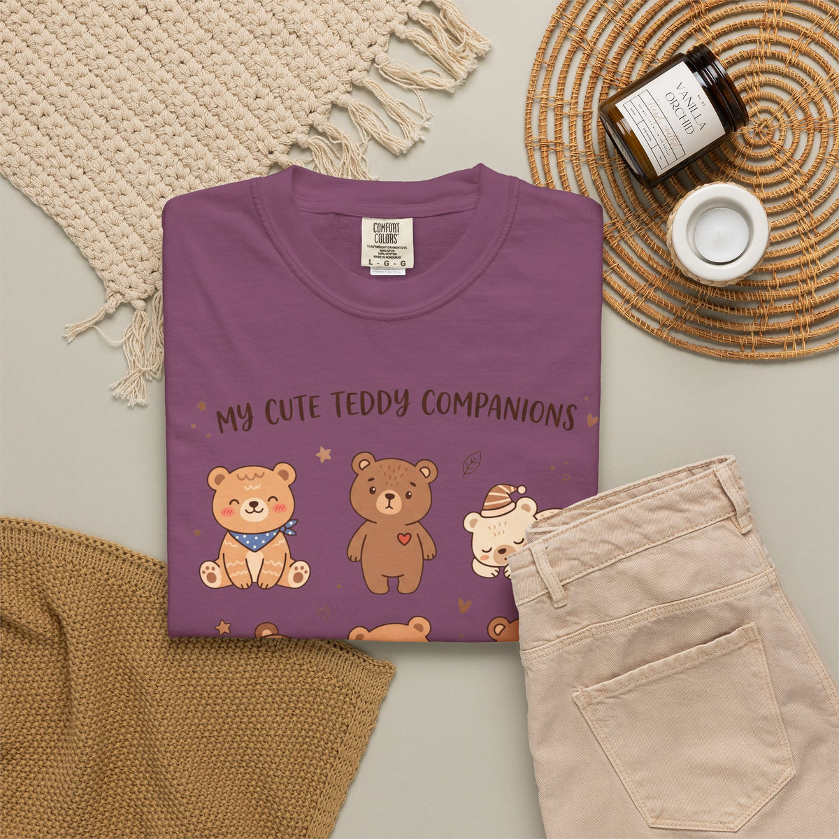 T-Shirt — Cute Teddy Companions Graphic Tee ("My Cute Teddy Companions — Little Warm & Cozy Friends")