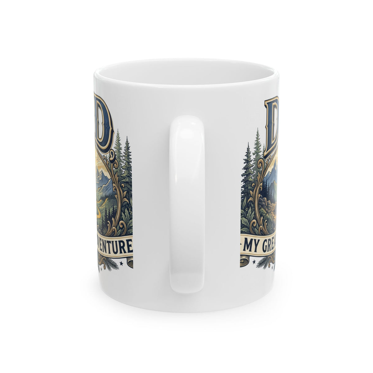 Adventure Awaits Mountain Forest Ceramic Mug