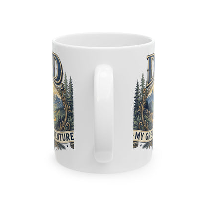 Adventure Awaits Mountain Forest Ceramic Mug