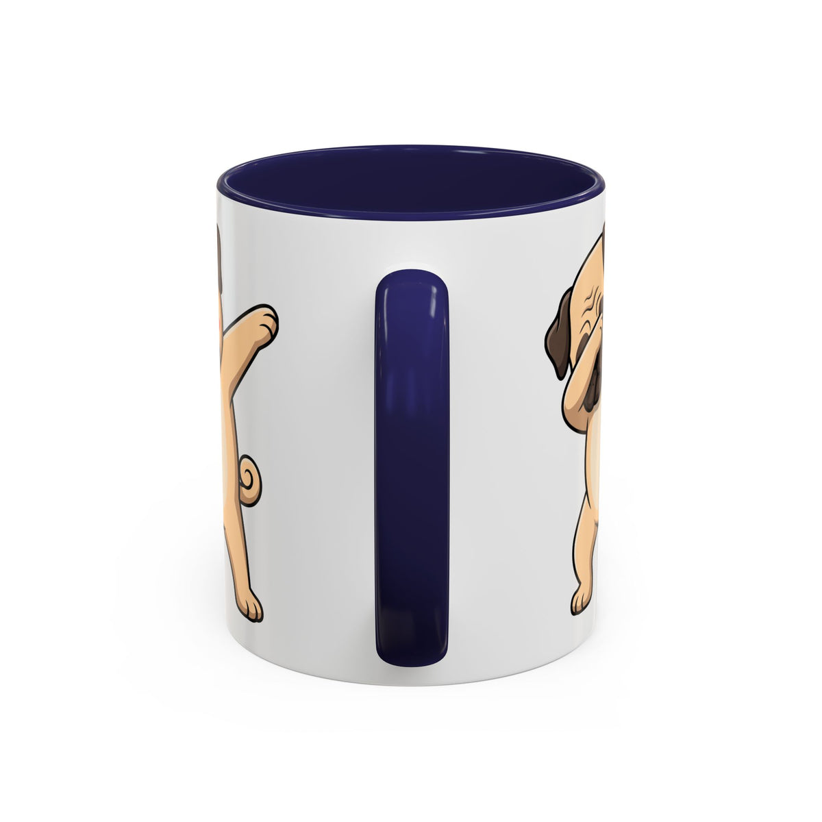 Dabbing Pug Coffee Mug — Cute Dog Accent Mug (11/15 oz)