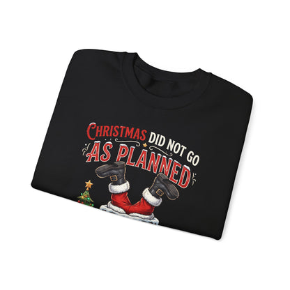 Christmas As Planned Sweatshirt — Funny Santa Tumble Holiday Crewneck