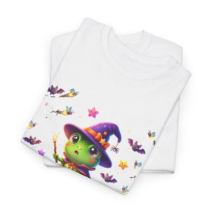 Cute Witch Frog T‑Shirt — Magical Mushroom Halloween Tee