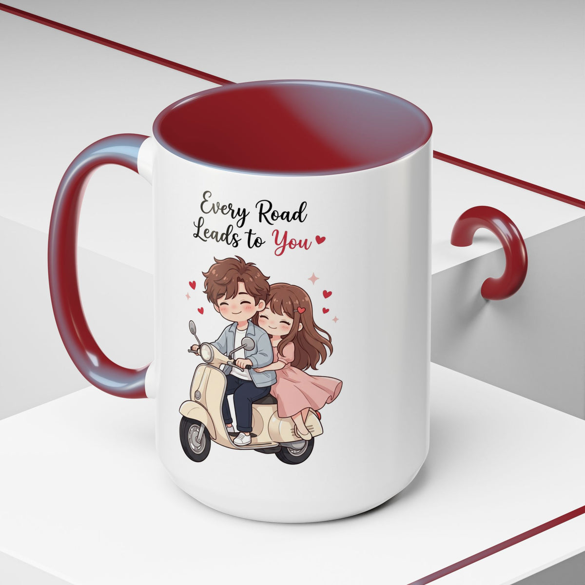 Every Road Leads to You Romantic Couple Coffee Mug