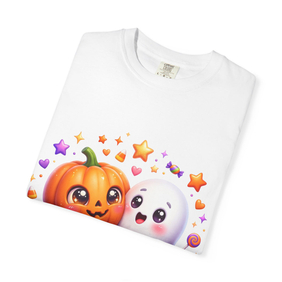 Halloween Pumpkin & Ghost T-Shirt — Cute Spooky Friends Graphic Tee