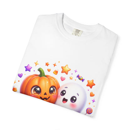Halloween Pumpkin & Ghost T-Shirt — Cute Spooky Friends Graphic Tee