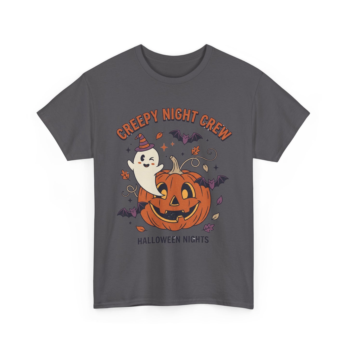 Halloween Nights T-Shirt — Creepy Night Crew Pumpkin & Ghost Tee