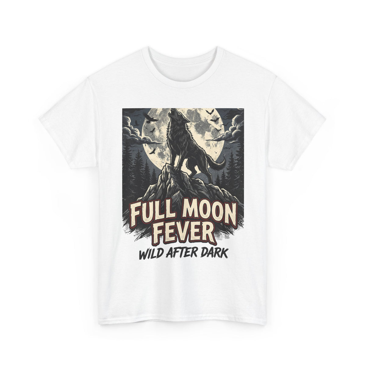 Full Moon Fever Wolf T-Shirt — 'Wild After Dark' Graphic Tee