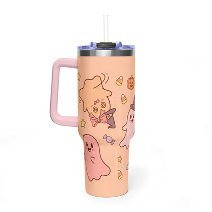 40oz Halloween Ghosts & Pumpkins Thermal Tumbler