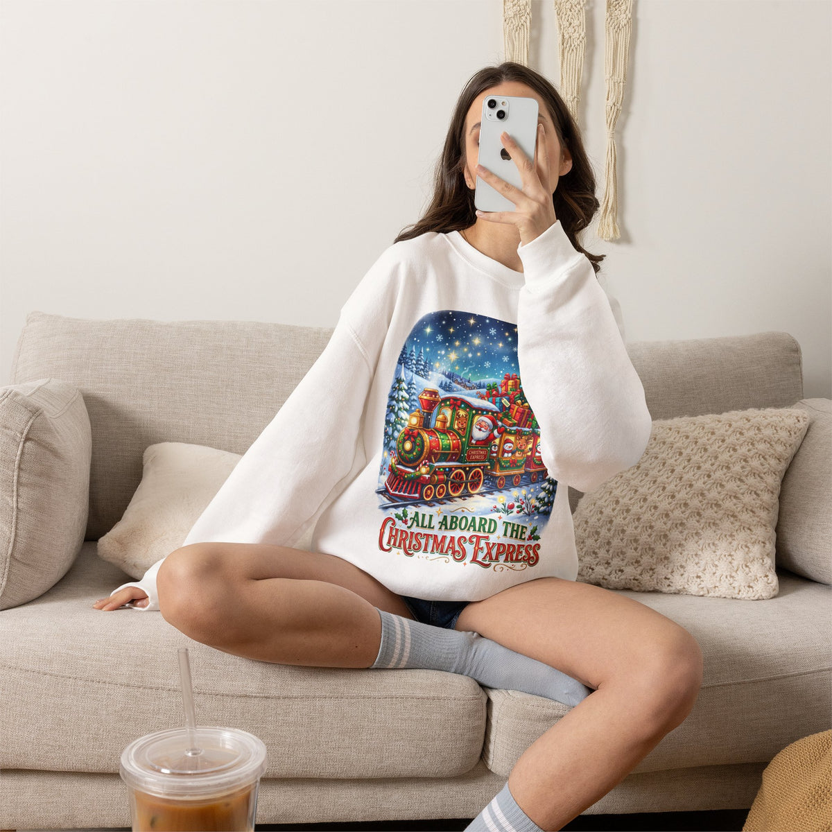 Christmas Express Crewneck Sweatshirt — All Aboard the Christmas Express Holiday Sweatshirt