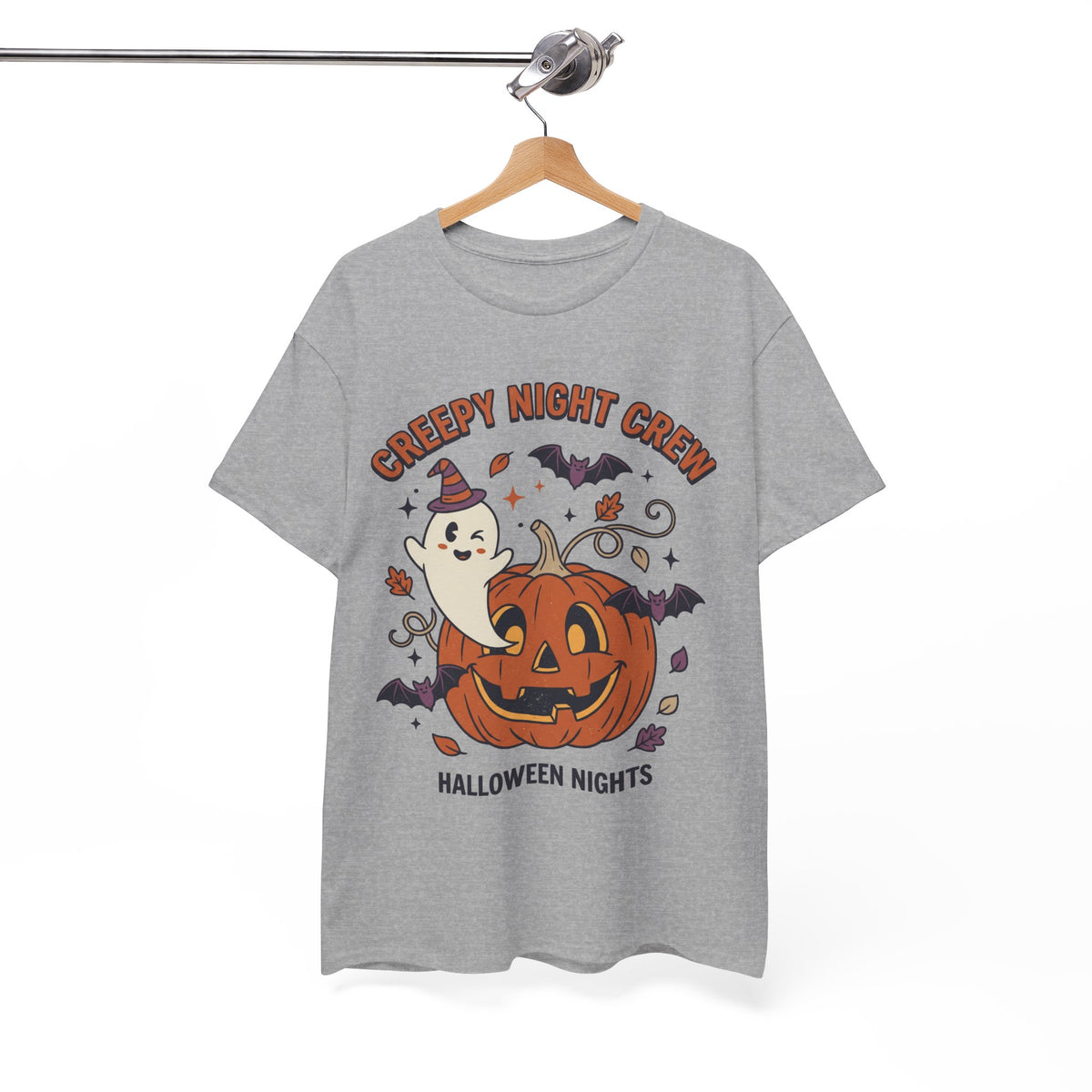 Halloween Nights T-Shirt — Creepy Night Crew Pumpkin & Ghost Tee
