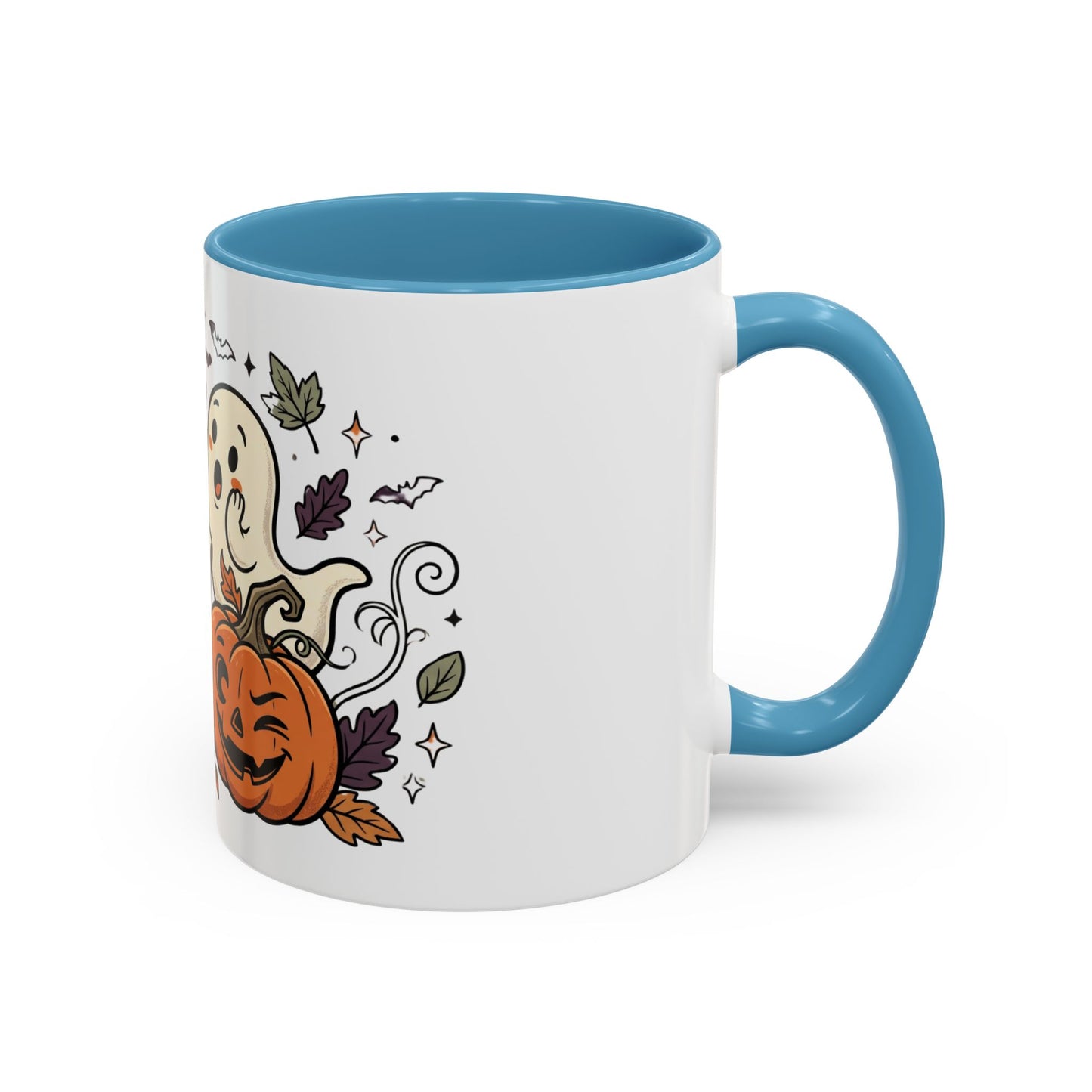 Halloween Ghosts & Pumpkins Coffee Mug — Cute Spooky Accent Mug (11/15oz)