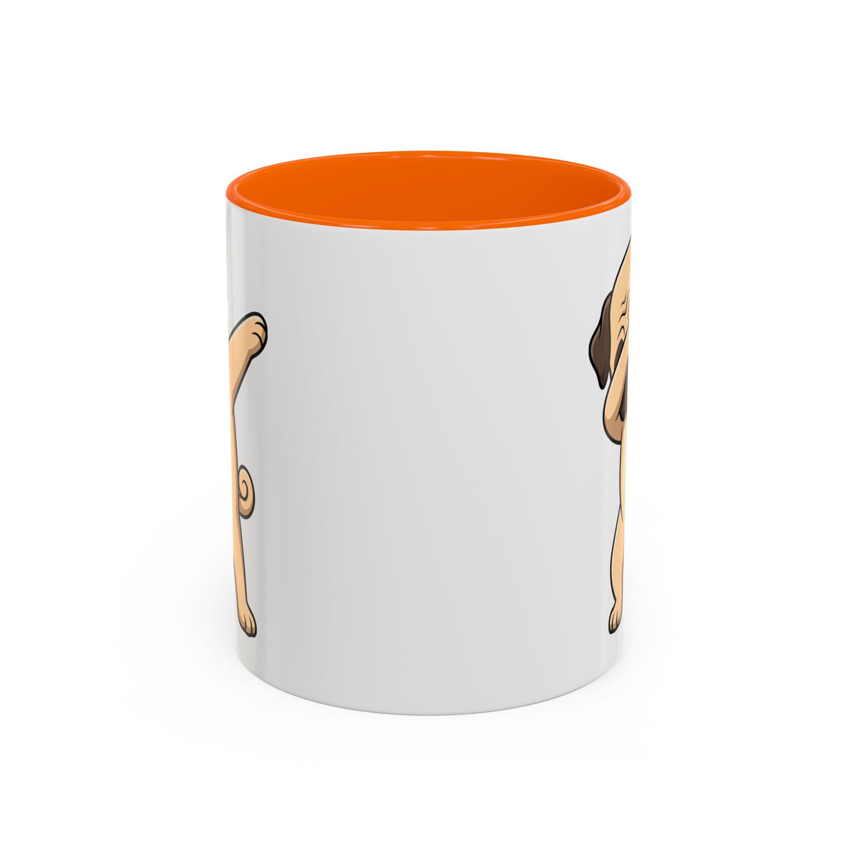 Dabbing Pug Coffee Mug — Cute Dog Accent Mug (11/15 oz)