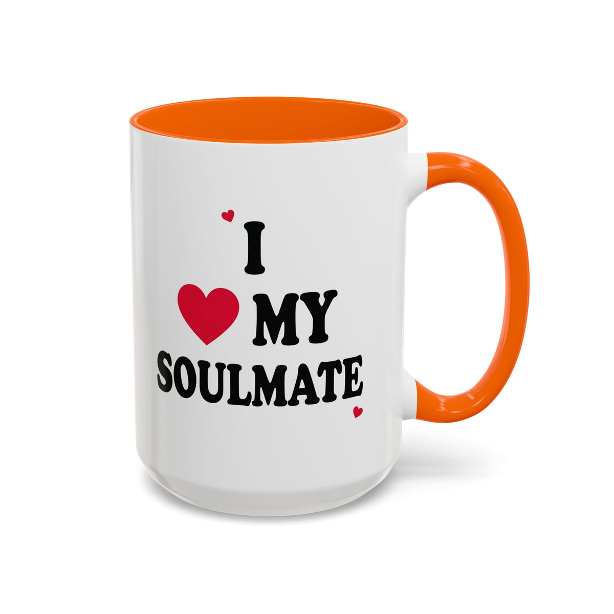 I Love My Soulmate Accent Coffee Mug