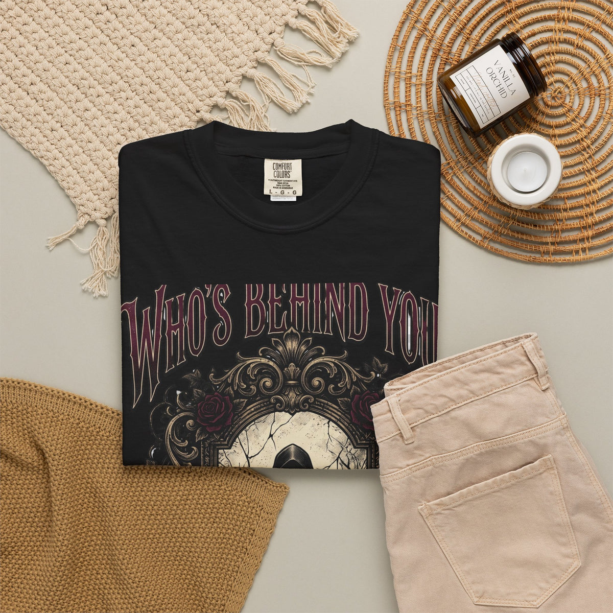 Who's Behind You? Gothic Grim Reaper T-Shirt