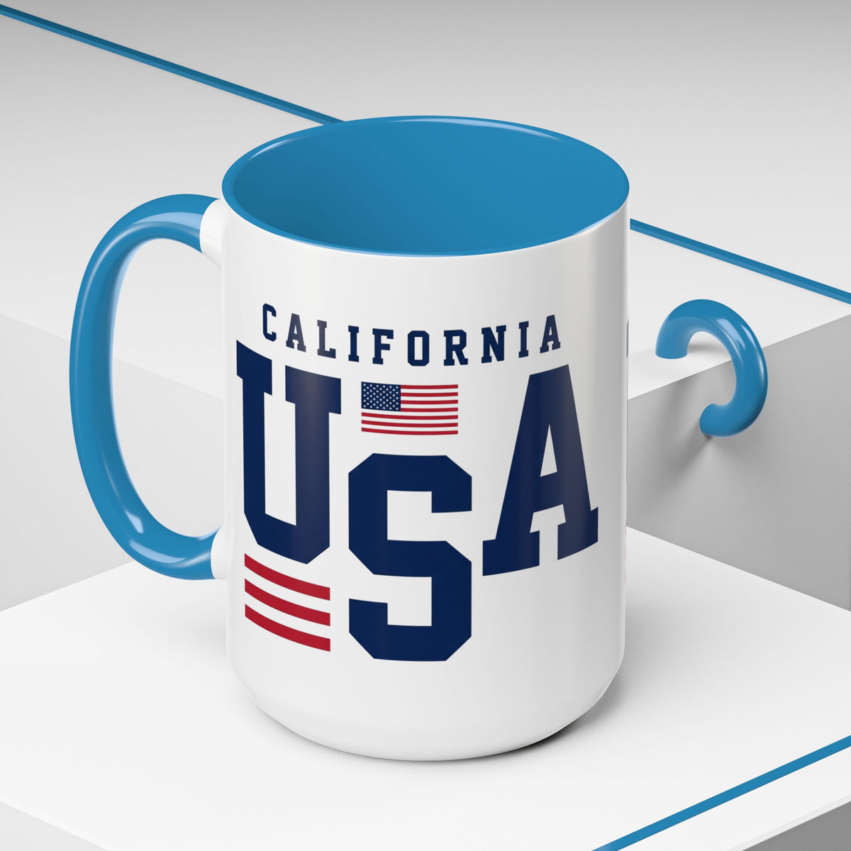 USA California Coffee Mug — Patriotic Accent 11/15oz