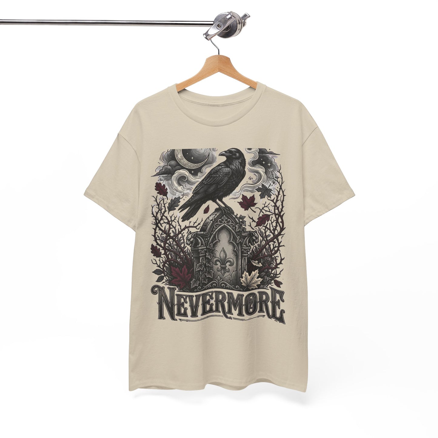 Nevermore Raven T-Shirt — Gothic Edgar Allan Poe Tribute Tee