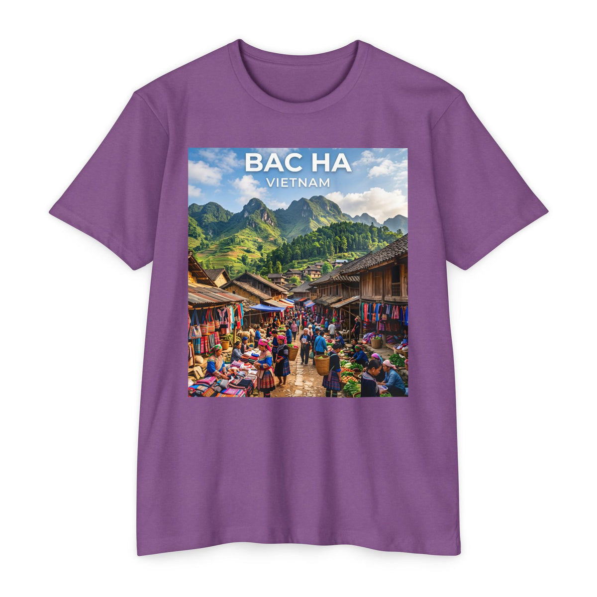 Bac Ha Vietnam Market Photo T-Shirt — Vietnamese Travel Souvenir Tee