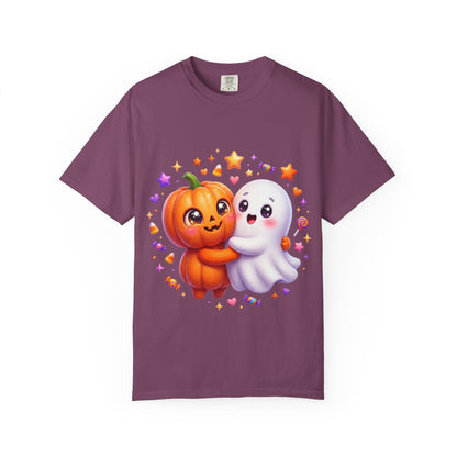 Halloween Pumpkin & Ghost T-Shirt — Cute Spooky Friends Graphic Tee