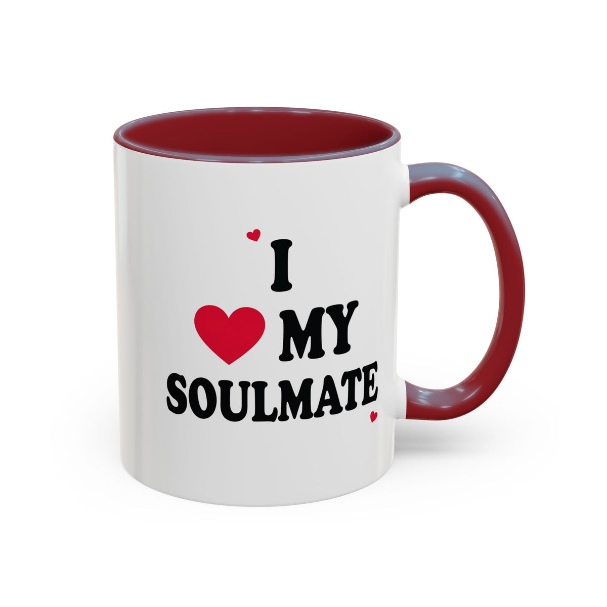 I Love My Soulmate Accent Coffee Mug