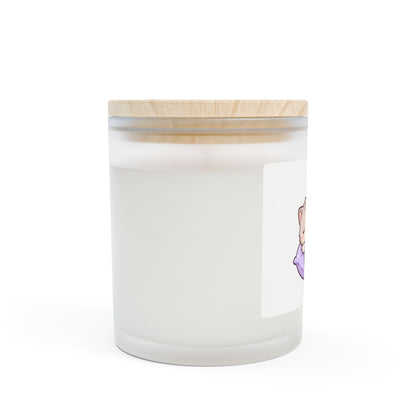 Sleeping Cat Frosted Glass Candle — 11oz Cozy Scented Candle