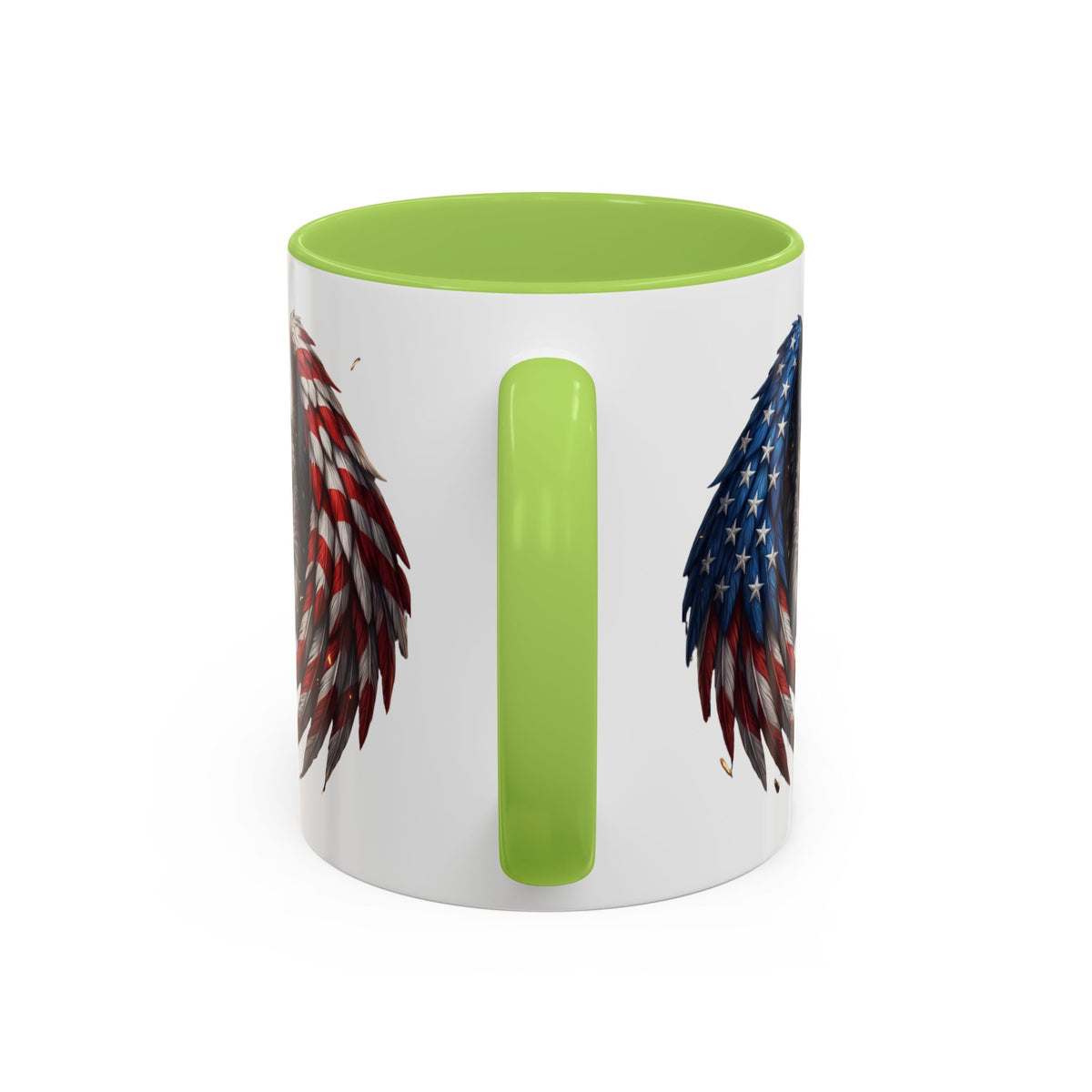 American Flag Eagle Coffee Mug – Patriotic Bald Eagle Accent Mug (11/15 oz)