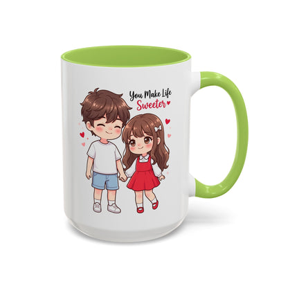 You Make Life Sweeter Couple Coffee Mug
