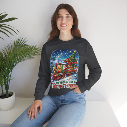 Christmas Express Crewneck Sweatshirt — All Aboard the Christmas Express Holiday Sweatshirt