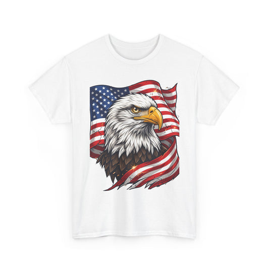 Patriotic Eagle T-Shirt – American Flag Bald Eagle Graphic Tee