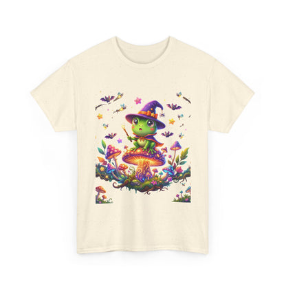 Cute Witch Frog T‑Shirt — Magical Mushroom Halloween Tee
