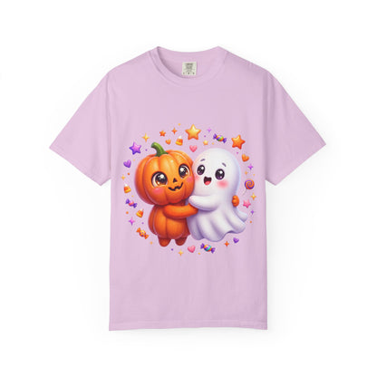 Halloween Pumpkin & Ghost T-Shirt — Cute Spooky Friends Graphic Tee