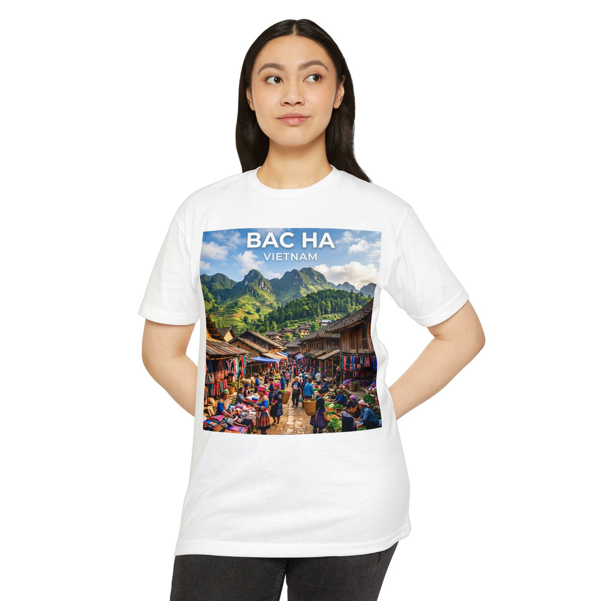 Bac Ha Vietnam Market Photo T-Shirt — Vietnamese Travel Souvenir Tee