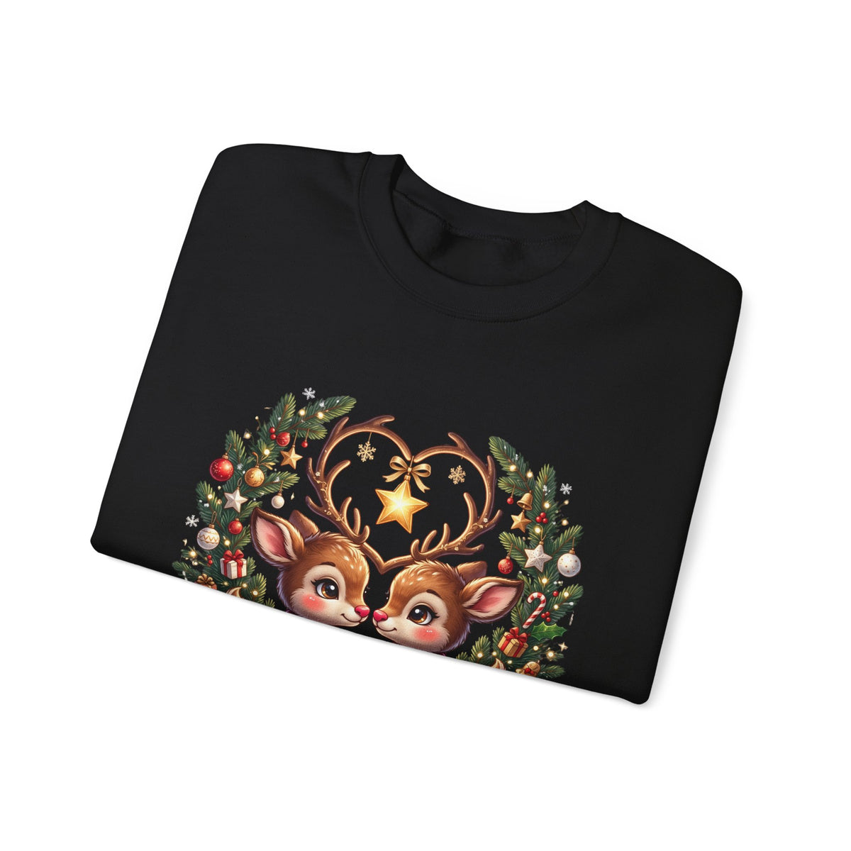 Reindeer In Love Sweatshirt – Cute Christmas Couple Deer Holiday Crewneck