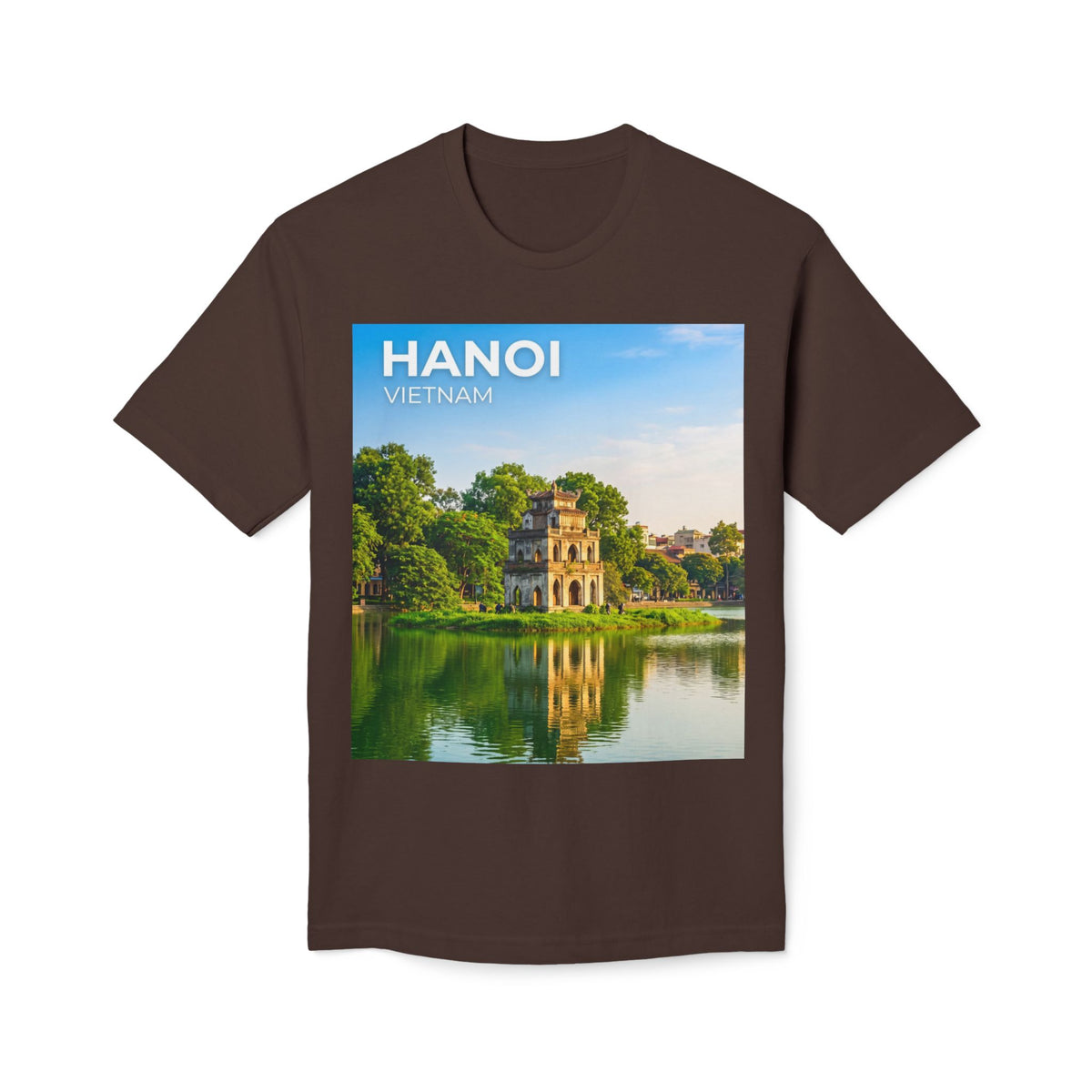 Hanoi Vietnam Travel T-Shirt – Hoan Kiem Lake Temple Photo Tee