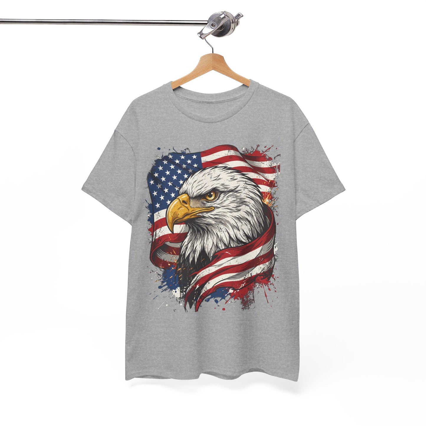 Patriotic Eagle T-Shirt — American Flag Bald Eagle Tee for 4th of July