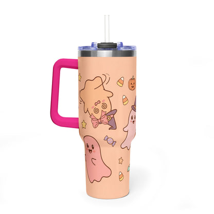 40oz Halloween Ghosts & Pumpkins Thermal Tumbler