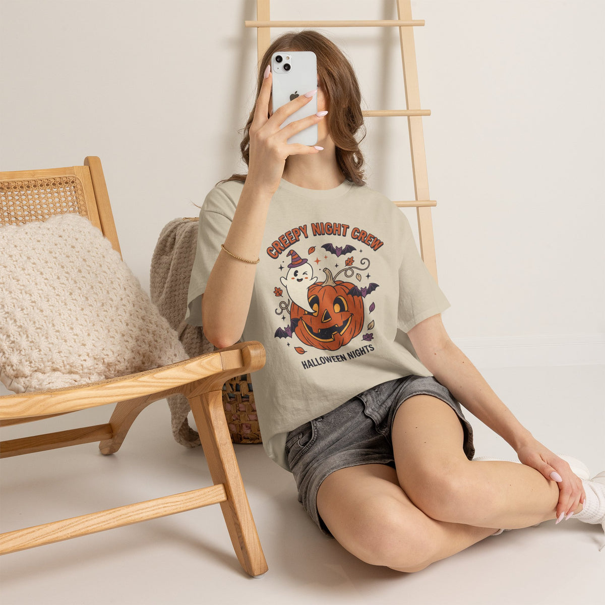 Halloween Nights T-Shirt — Creepy Night Crew Pumpkin & Ghost Tee