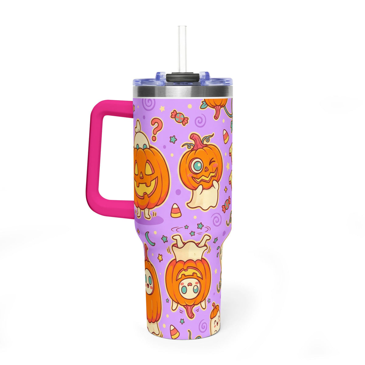 Too Cute to Spook Halloween Pumpkin Ghost 40oz Tumbler