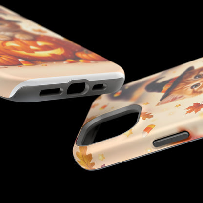 Halloween Kitten Pumpkin Phone Case — Magnetic Impact-Resistant