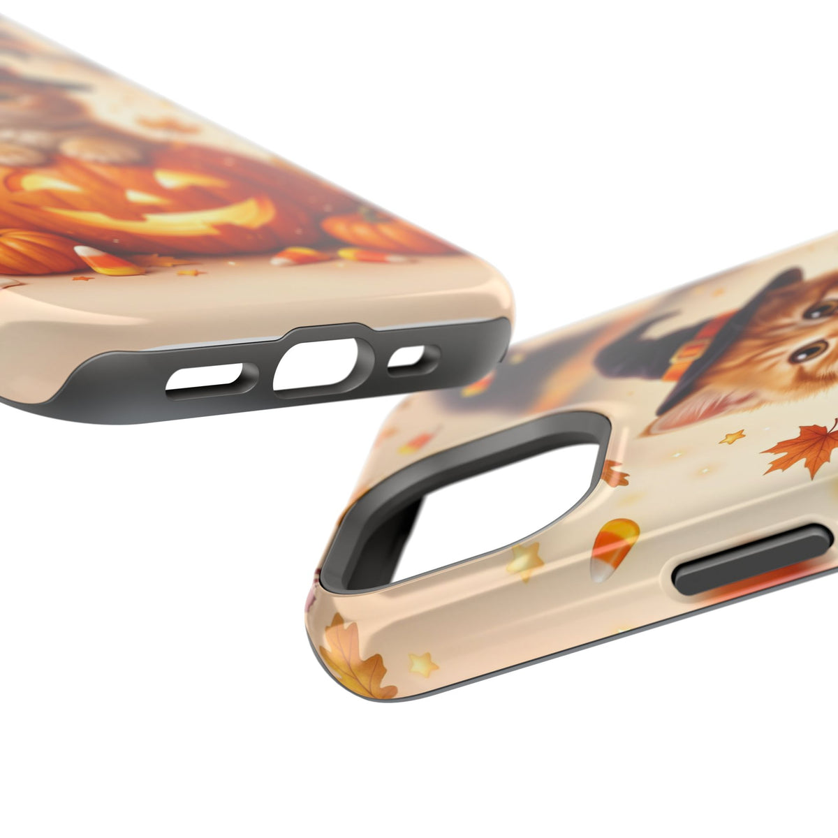 Halloween Kitten Pumpkin Phone Case — Magnetic Impact-Resistant