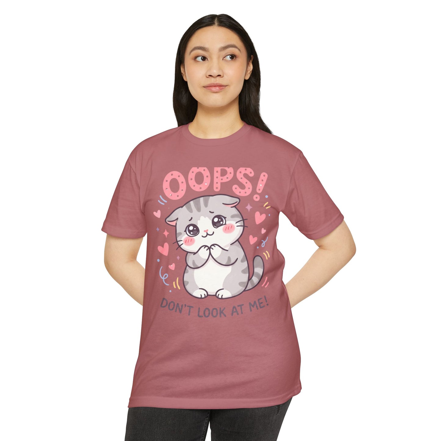 Oops! Cute Kitty Graphic T-Shirt — Adorable Cat Tee for Cat Lovers